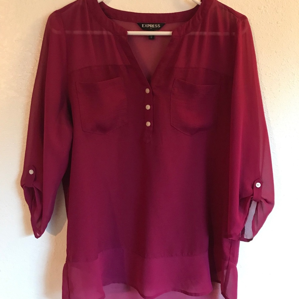 Express pink flowy blouse